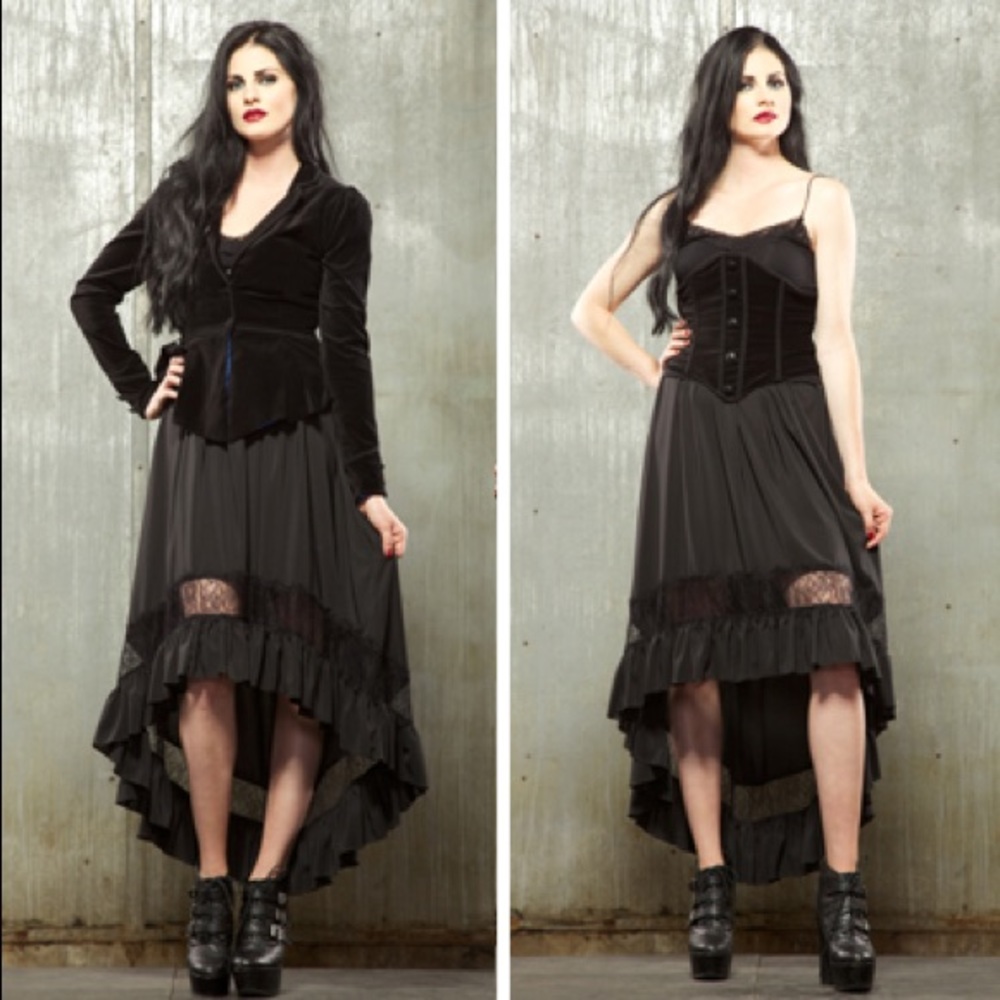 Lip Service Blacklist Ruffled Lace Skirt